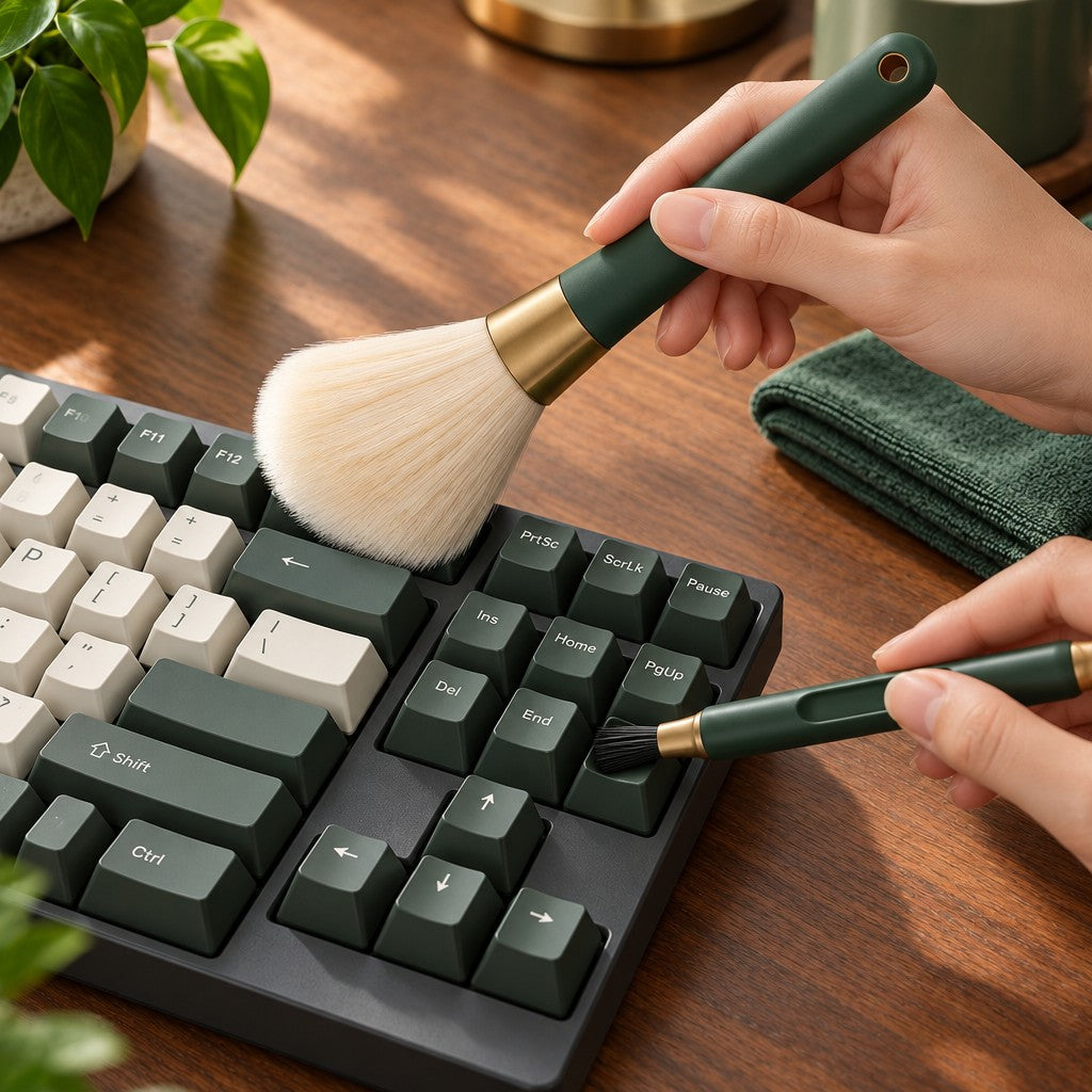 Keyboard Cleaning Tool Set — Gentle cleaning in a home workspace