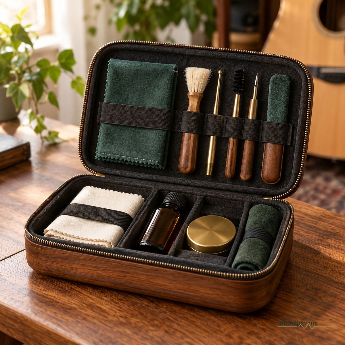 Compact Instrument Maintenance Case — A practical care station for a home music corner