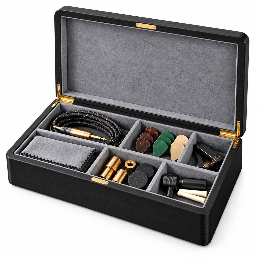 Instrument Accessory Organizer — Small accessories kept visible and within reach