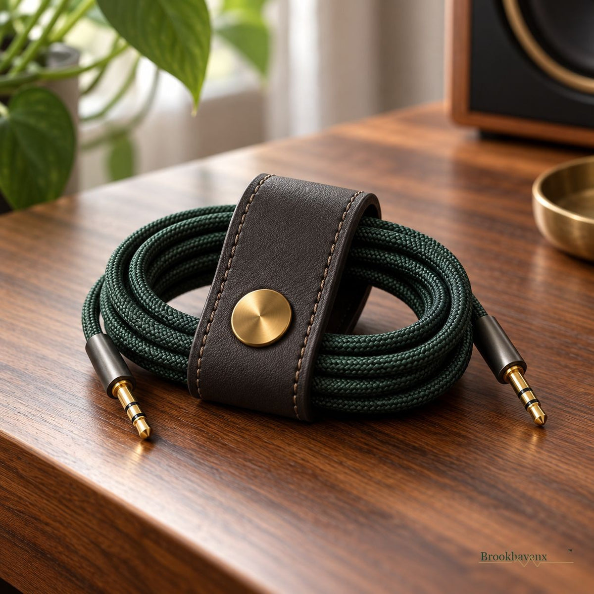Audio Cable Organizer — A neatly coiled cable ready for the next session