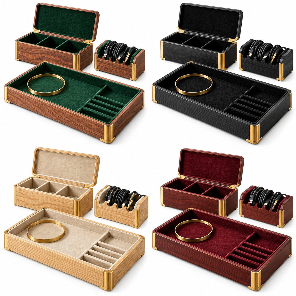 Home Music Corner Organizer Set — A coordinated set for a considered home music corner